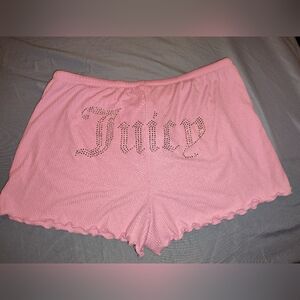 Juicy Couture Pink Sleep Shorts Blingy Size XL